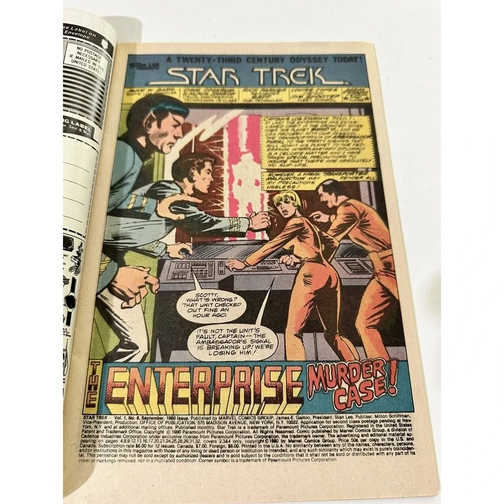 STAR TREK Lot Of 2 #1 #6 Marvel‎ 1979 Star-studded 23rd Century Odyssey Today